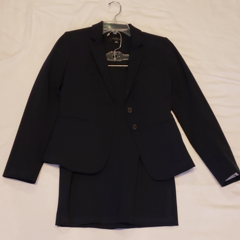 Ann Taylor Navy Skirt Suit